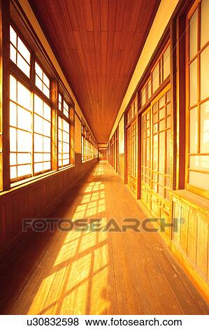 Stock Photo - Corridor in School. Fotosearch