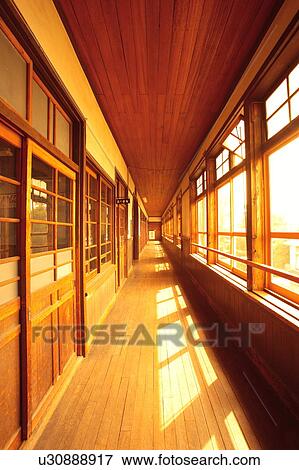 Corridor in School View Large Photo Image Stock Photo - Corridor in School. Fotosearch