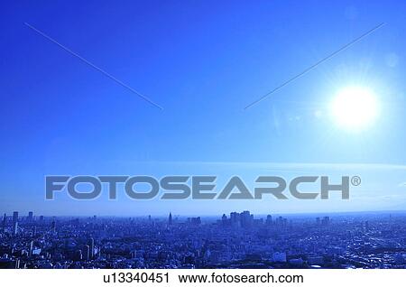 Crowded Buildings and Blue Sky View Large Photo Image Stock Image - Crowded Buildings and Blue Sky. Fotosearch