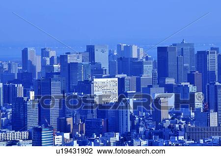 Stock Image - Crowded Tall Buildings. Fotosearch