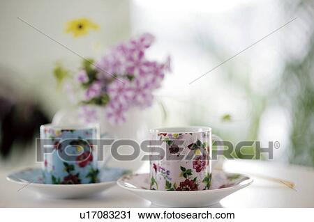Stock Image - Cups of coffee. Fotosearch