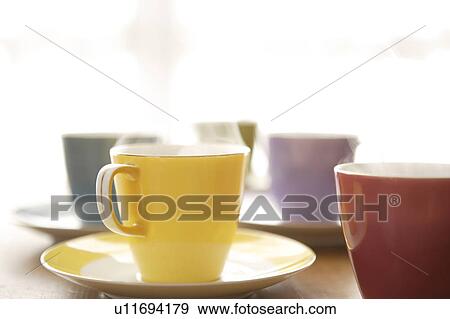 Stock Photo - Cups of coffee. Fotosearch