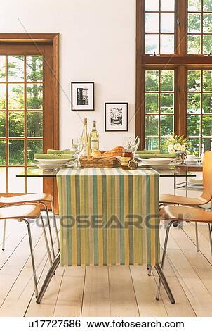 Dining room table View Large Photo Image Stock Photograph - Dining room table. Fotosearch