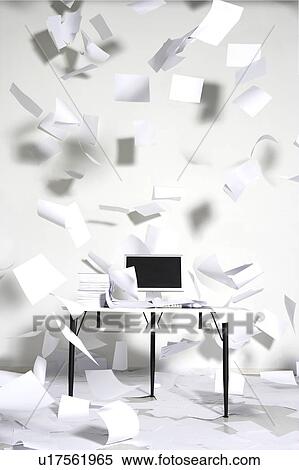 Stock Photography - Documents and Computer. Fotosearch