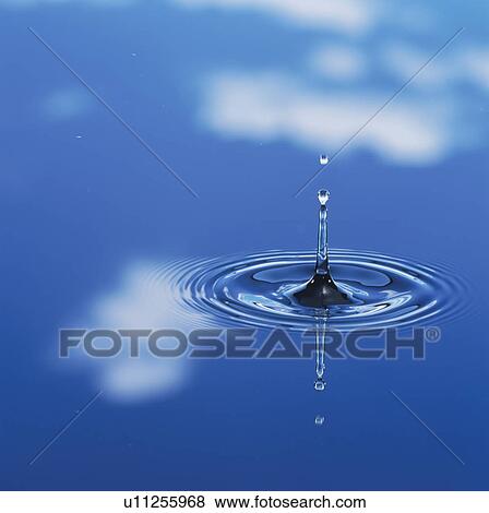 Drop of water falling and splashing View Large Photo Image Stock Photo - Drop of water falling and splashing. Fotosearch