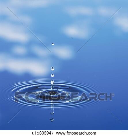 Stock Photo - Drop of water falling and splashing. Fotosearch