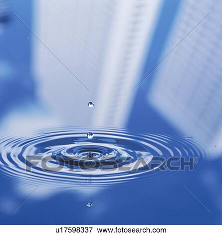 Drop of water falling and splashing View Large Photo Image Stock Photo - Drop of water falling and splashing. Fotosearch