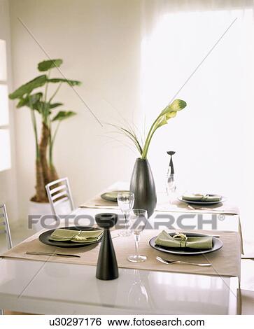 Elegantly set table View Large Photo Image Stock Photograph - Elegantly set table. Fotosearch