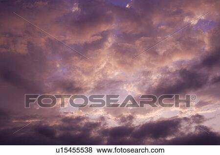 Stock Photo - Evening Sky. Yamaguchi Prefecture, Japan. Fotosearch