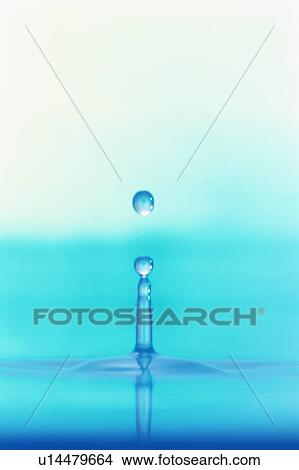 Picture - Falling waterdrop. Fotosearch