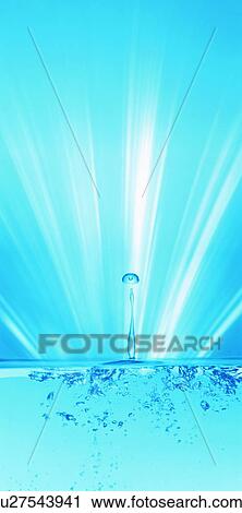 Stock Image - Falling waterdrop. Fotosearch