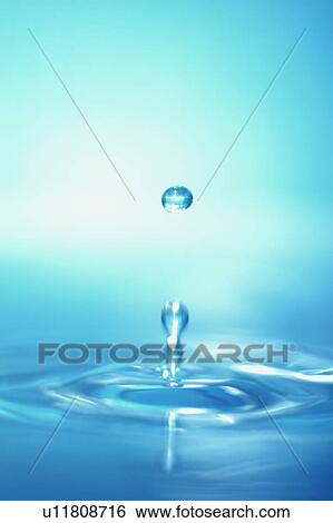 Stock Photograph - Falling waterdrop. Fotosearch