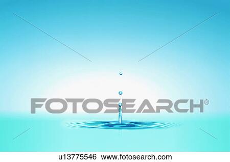 Stock Photograph - Falling waterdrop. Fotosearch