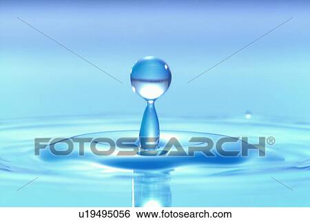 Stock Photograph - Falling waterdrop. Fotosearch