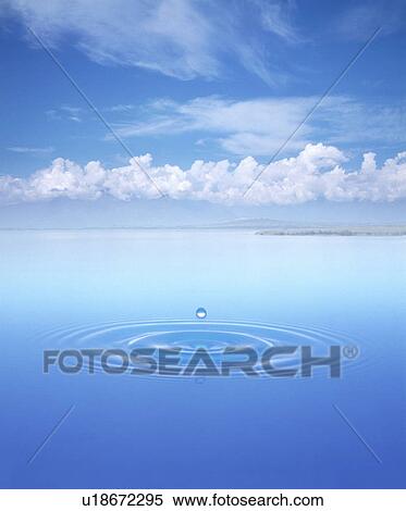 Stock Photography - Falling waterdrop. Fotosearch