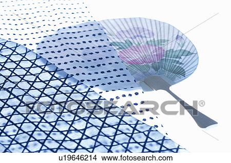 Picture - Fan and cotton towels. Fotosearch