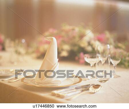 Stock Image - Fancy table setting. Fotosearch