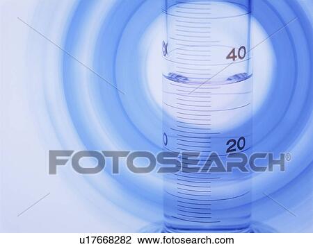 Stock Image - Flask with circle background. Fotosearch