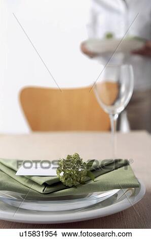 Floral table place setting View Large Photo Image Picture - Floral table place setting. Fotosearch