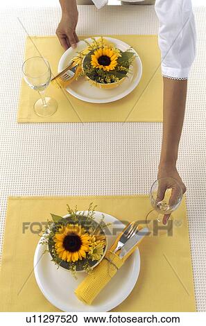 Floral table place setting View Large Photo Image Stock Image - Floral table place setting. Fotosearch
