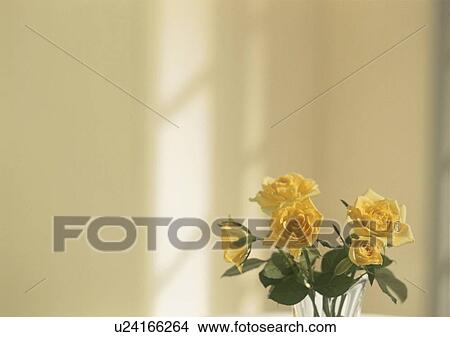 Picture - Flowers in a vase on a tabletop. Fotosearch