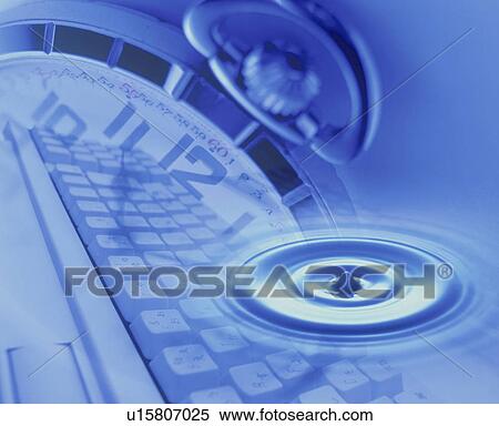 Stock Photography - Fluid time and communication - digital composite. Fotosearch