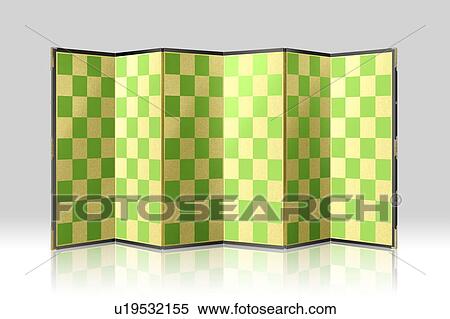 Stock Photography - Folding screen with pattern. Fotosearch