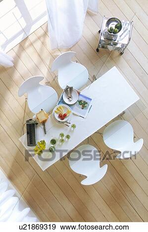 Stock Photo - Food arranged on dining table. Fotosearch