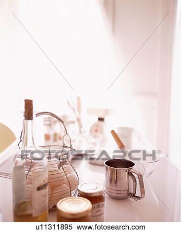 Stock Photography - Fresh ingredients on a kitchen countertop. Fotosearch