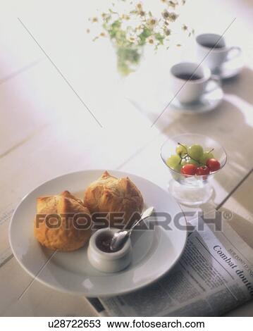 Fresh scones and jam for breakfast View Large Photo Image Stock Image - Fresh scones and jam for breakfast. Fotosearch