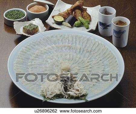 Fugu (blowfish) dishes View Large Photo Image Stock Image - Fugu (blowfish) dishes. Fotosearch