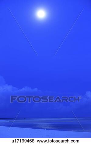 Full moon over beach, Maldive Islands View Large Photo Image Stock Photo - Full moon over beach, Maldive Islands. Fotosearch