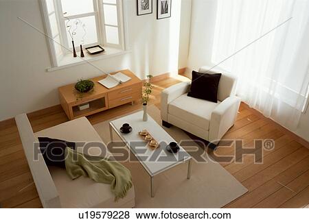Stock Photo - Furnished living room. Fotosearch