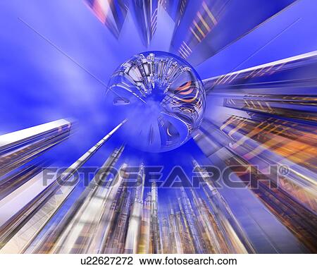 Futuristic image, computer graphic, fish-eye lens View Large Photo Image Stock Image - Futuristic image, computer graphic, fish-eye lens. Fotosearch