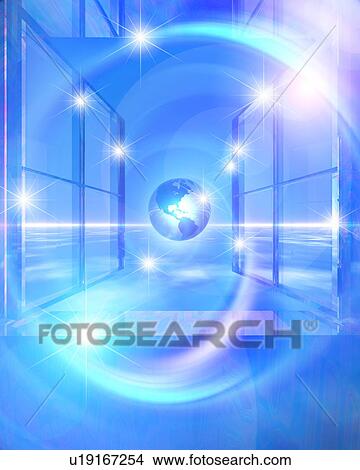Picture - Futuristic image of a globe. Fotosearch