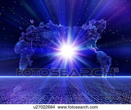 Futuristic image of a world map View Large Photo Image Picture - Futuristic image of a world map. Fotosearch
