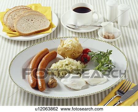 Stock Image - German Breakfast. Fotosearch