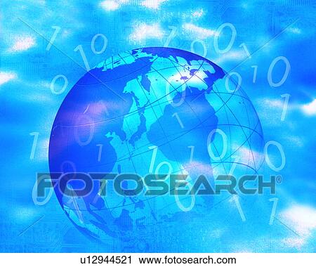 Globe and binary codes View Large Photo Image Stock Image - Globe and binary codes. Fotosearch