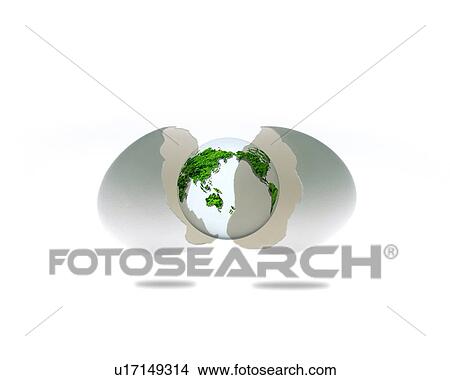 Globe born from egg View Large Photo Image Picture - Globe born from egg. Fotosearch