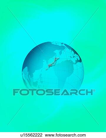 Globe with Japan standing out View Large Photo Image Stock Image - Globe with Japan standing out. Fotosearch
