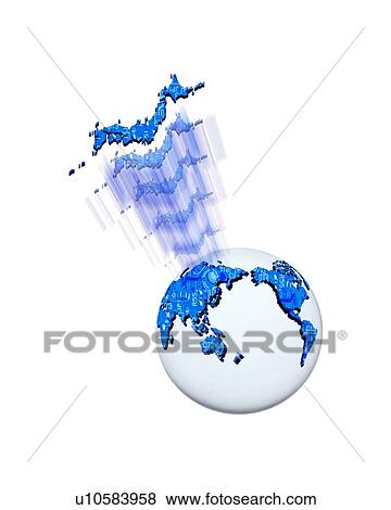 Globe with Japan standing out View Large Photo Image Stock Photo - Globe with Japan standing out. Fotosearch