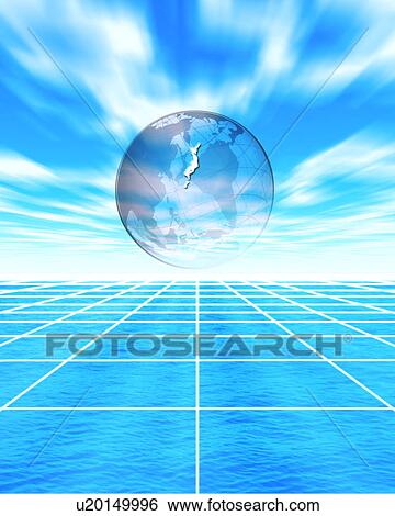 Stock Photograph - Globe with Japan standing out. Fotosearch