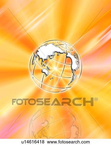 Globe with sunbeam View Large Photo Image Stock Photo - Globe with sunbeam. Fotosearch