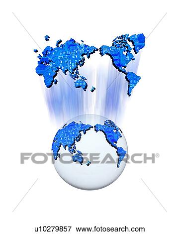 Globe with world map View Large Photo Image Stock Photo - Globe with world map. Fotosearch