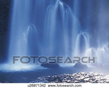 Stock Image - Goro Zen's waterfall. Matsumoto, Nagano Prefecture, Japan. Fotosearch