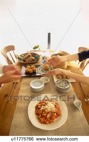 Hands passing food dish across table View Large Photo Image Stock Photograph - Hands passing food dish across table. Fotosearch