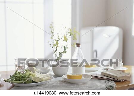 Stock Image - Healthy breakfast for two. Fotosearch