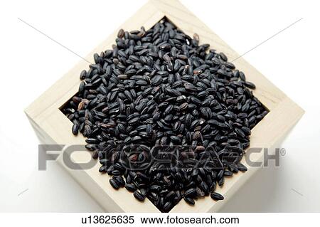 Heap of black rice in wooden box, white background View Large Photo Image Stock Photography - Heap of black rice in wooden box, white background. Fotosearch