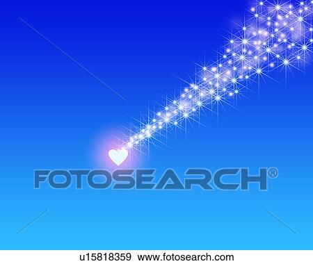 Stock Photo - Heart at the End of a Shooting Star. Fotosearch