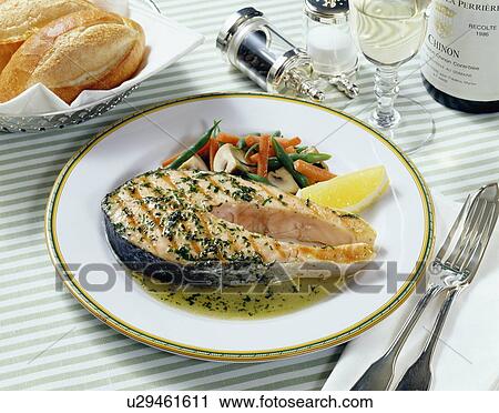 Herb Roasted Salmon View Large Photo Image Stock Image - Herb Roasted Salmon. Fotosearch